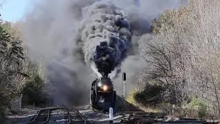 N&W J 611 - Shenandoah Valley Limited - Departing On Main Line - Goshen, VA - Oct 24, 2025