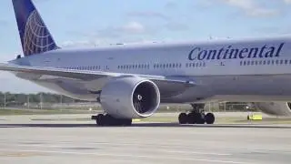 Continental Airlines 777 Aircraft 001 Starting up the #2 Engine
