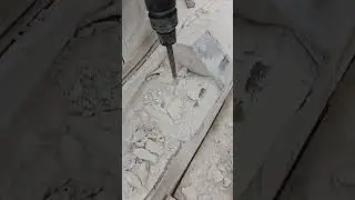 I like the sharper,smaller chisel bit on the Milwaukee sds max hammer#construction #satisfying #job