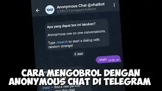 Cara Mengobrol dengan Anonymous Chat di Telegram