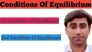 Condition of Equilibrium | physicslearning-fahimkhattak
