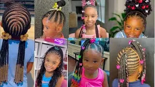 🔥❤️ 2025 Cute Cornrow and Braids Hairstyles For Little Girls | Kids Hairstyles For Back To School 💯