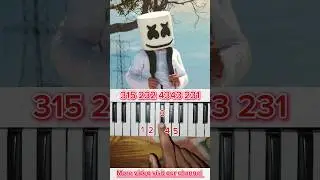 Alone Marshmello(slowed)Easy Piano Tutorial #piano #shorts #pianotutorial