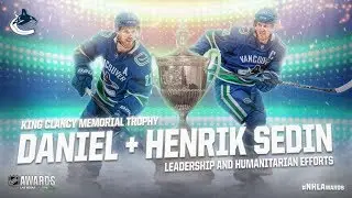 Daniel, Henrik Sedin of Canucks win King Clancy Trophy