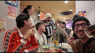 Getting drinks and making new friends in Shibuya!