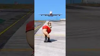 Gta-5 Motu Accidentally Comes Runway During Airplane Landing Ragdoll #gtav #shorta