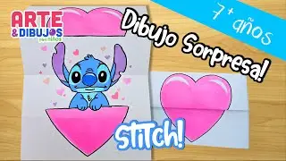 Como dibujar a STITCH | DIBUJO SORPRESA | Arte y Dibujos para Niños