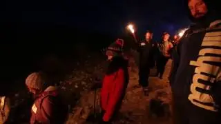 Bajada de antorchas de fuego desde Bolón 2017 en Elda