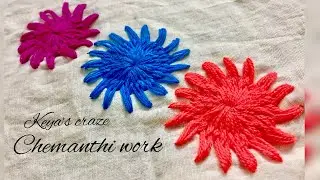 Tutorial NO-157 / Chemanthy work / shefali stitch| Indian chemanthi work | Keya’s craze