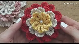 Crochet Flower for decor VERY EASY Tutorial
