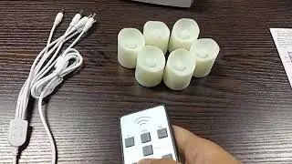 FPOO Led Flickering Flameless Candles With Rechargeable Timer Remote