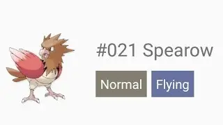 #Pokemon#Pokedex#021Spearow Where to find Spearow(location,Moves) !!