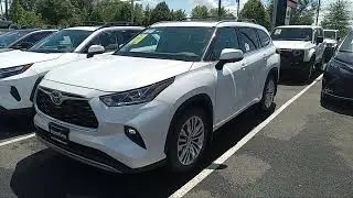 2025 Toyota Highlander Hybrid Platinum AWD Wind Chill Pearl Grey Heated Cooled Leather Pano Roof JBL