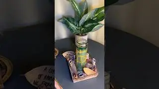 making a money altar using powerful herbs to draw money 🤑💚 #shorts