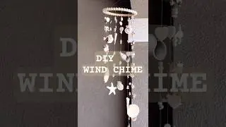 Seashell wind chime perfect for summer decor #diy #summerdecor #coastaldecor