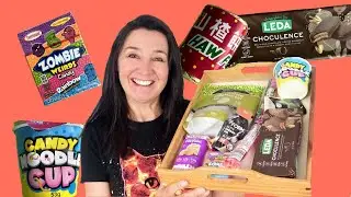 International Treats Taste Test Zombie weirds Candy, Candy Noodle Cup, Cola Gel and More