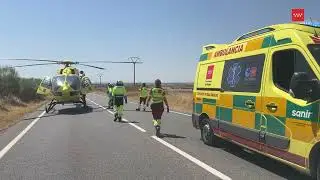 Salida de vía de motorista en Torrejón de Velasco