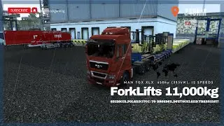 Let's explore Germany  in A.I Traffic 🚛 || Transporting ForkLifts 11,000kg || MAN TGX XLX || ETS2 🚛