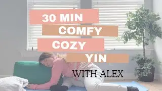 30 minute Comfy & Cozy Yin Yoga to relieve stress and unwind. #yinyoga #yin #yogapractice #yoga