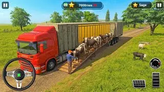 Animal Truck Transport Simulator | Big Cow Loading Mission 🐄 | Farming Game 2025