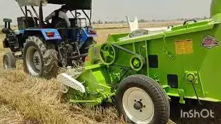 #Sonalika tractor BBC Agro Industries straw reaper trolley timing @PRIMETRACTORS #tractor lover