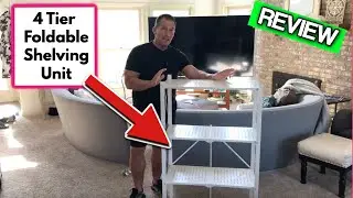 4 Tier Foldable Shelving Unit