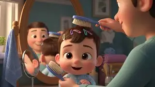 Baby Ray&rsquo;s Hair Brushing Song 🐠💇&zwj;♂️🎶 | Fun Hygiene Rhyme for Kids | Nursery Rhymes