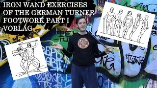02 Iron wand exercises of the German Turnschule / step to front position with front press