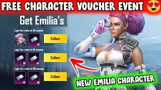 FREE CHARACTER VOUCHER EVENT IN BGMI 🔥 EMILIA CHARACTER RELEASE DATE 🔥 FREE CHARACTER VOUCHER BGMI