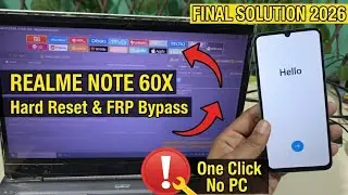 Realme Note 60x Hard Reset & FRP Bypass One Click | New Method 2026