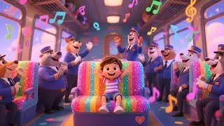 🚂 Color Train Ride Surprise | Learn Colors Song for Kids | Rainbow Learning Rhyme