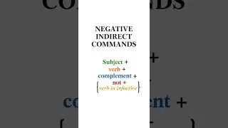 Negative Indirect Commands #pronouns #learn #learningforlearners #english #shorts #englishgrammar