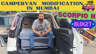 BEST KITCHEN & BED SET-UP IN SCORPIO 'N' | कार के अंदर पूरा घर | CARAVAN MODIFICATION IN MUMBAI