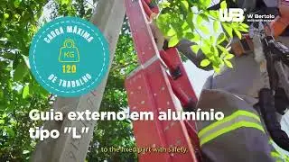 EFDI - Insulated Riveted D-Rung Extension Ladder Professional - W Bertolo Escadas