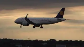 Lufthansa A320 neo D-AINB Landing Hamburg Airport