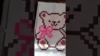 Easy pixel art for bear lovers🐻❤️.     #pixelart #colouring #bears #cute
