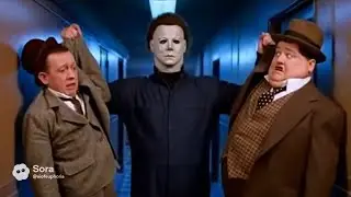 🎭 Laurel & Hardy in 'HALLOWEEN' (1978) 🎃 #ai #mashup #parody #michaelmyers