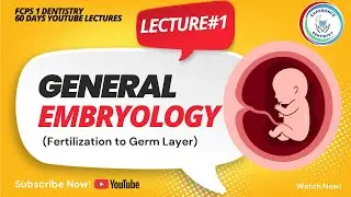 General Embryology (Fertilization to Germ Layer) | Lecture #1 | FCPS 1 Dentistry 60 Days Lectures