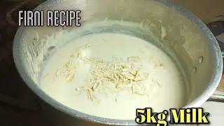 Firni | 5 Kg Doodh Ki Firni | Sweet Dish Recipe | Kitchen Owner Ko