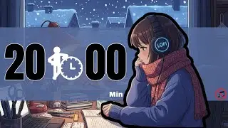 20-Minute Winter Countdown Timer ❄️ Cozy Snow & Coffee Ambience
