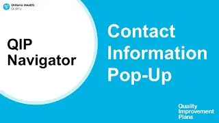 Navigator Video - Contact Information Pop-Up: