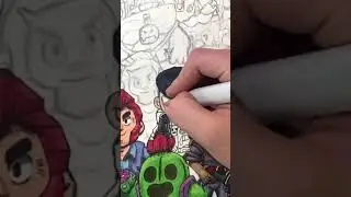 Day 9 Drawing EVERY Brawler - Edgar😱 #shorts #brawlstars #drawing