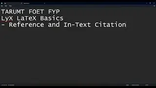 Reference and In-Text Citation