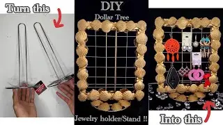 DOLLAR TREE HACK ! DIY DOLLAR TREE JEWELRY ORGANIZER