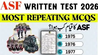 ASF Paper Pattern & Syllabus 2026 | Origin Test, Final Merit & Passing Marks || Asf test preparation