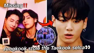 Jungkook stole the Taekook selca‼️Taehyung is giving out christmas gifts to armys~