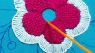 Hand embroidery flower design/hath ki kadai