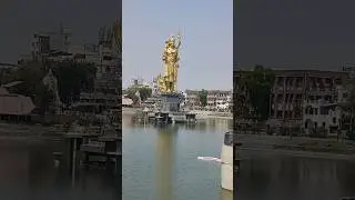 gold plated shiva statue Sursagar lake #shorts #shiva #rammandir