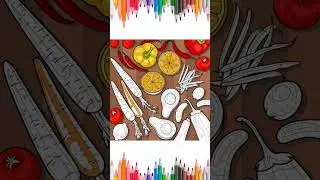 Coloring for kids and toddlers - Vegetables, carrots, capsicum, lime #education #kidslearning #kids