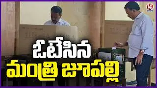 Minister Jupally Krishna Rao Cast His Vote | Municipal Election 2026 | V6 News